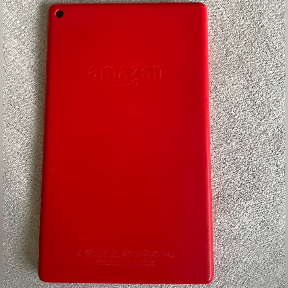 Amazon Tablet in Bold Red